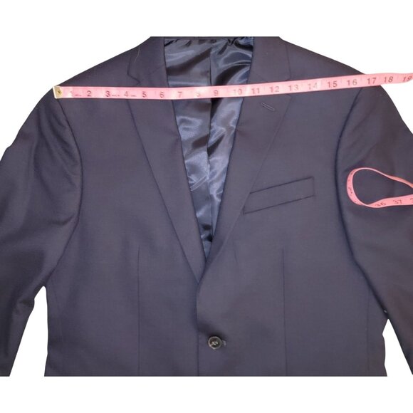 Kenneth Cole Reaction Mens's Navy Suit Jacket 38R 31W Slim Fit - Picture 7 of 16